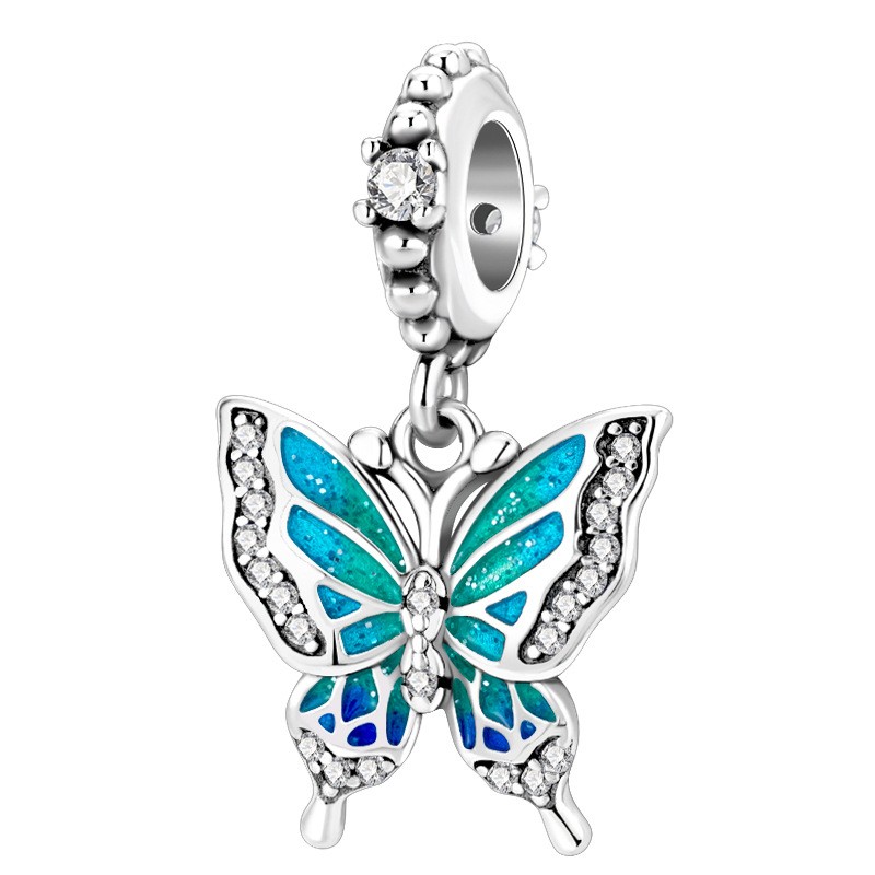 Pearlescent Butterfly Charm 925 sterling silver