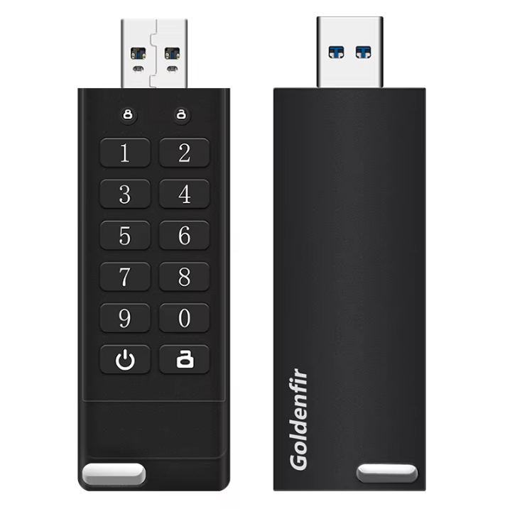 Goldenifr encryption USB 3.0 portable secure storage metal USB flash drive