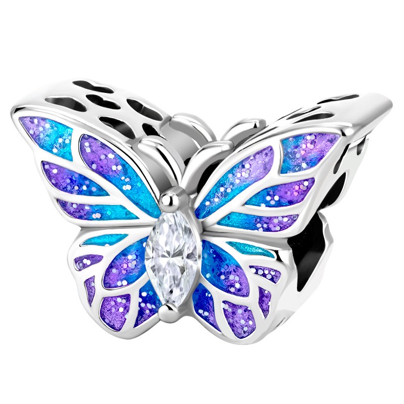 Pearlescent Butterfly Charm 925 sterling silver