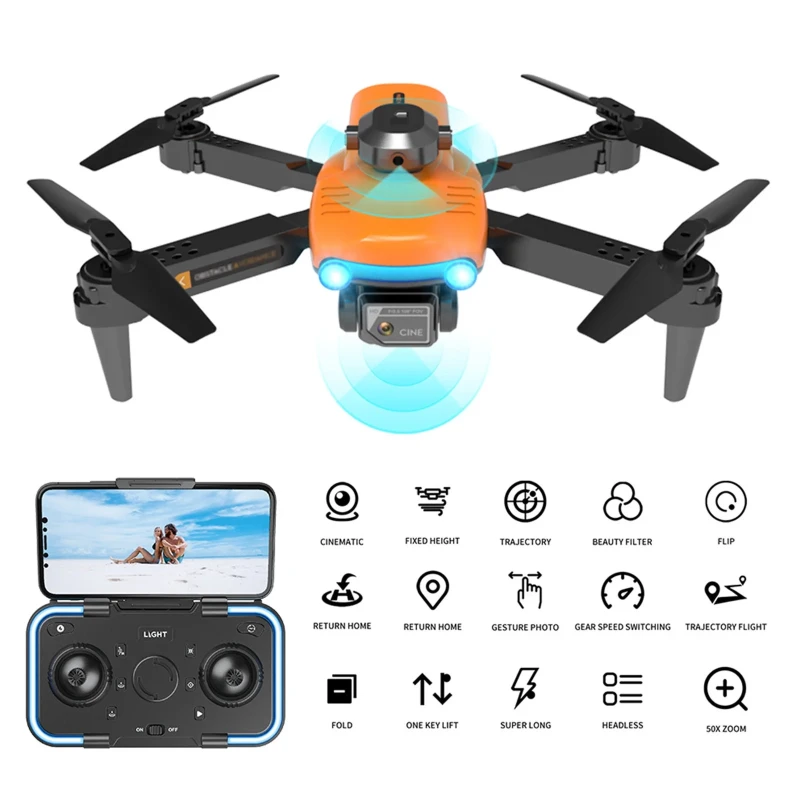 ZZkhGo Drone,RC Drone, Foldable Drone With 1080P WiFi Camera For Adults And Kids; Gesture Control RC Quadcopter With Battery