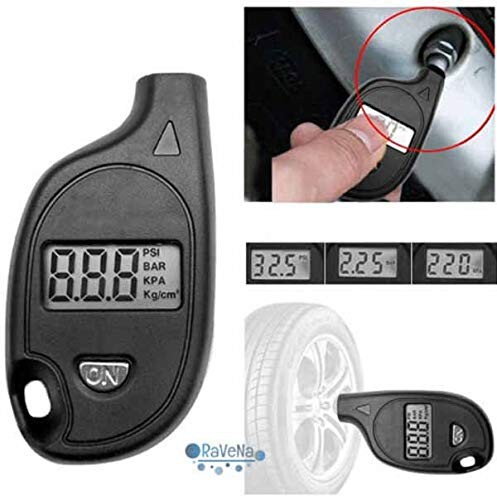 Digital Tire Gauge, Portable Mini Keychain Digital LCD 3-150 PSI Tire Tyre Wheel Air Pressure Gauge