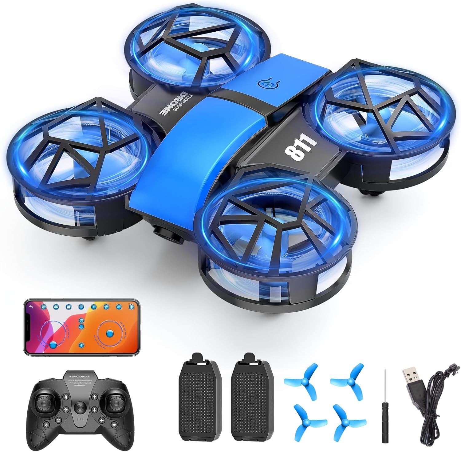 Drones for Kids,RC Drone, Mini Aerial Drone Remote Controlled Aircraft Impact High Stability Mini Quadcopter Toy